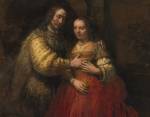 Rembrandt. Portrait of a couple as Isaac and Rebecca, known as ‘The Jewish Bride’, c1665. Oil on canvas, 121.5 x 166.5 cm. Rijksmuseum, on loan from the City of Amsterdam (A. van der Hoop Bequest). © Rijksmuseum, Amsterdam.